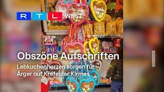 Obszöne Aufschriften: Lebkuchenherzen sorgen für Ärger auf Krefelder Kirmes | RTL WEST, 01.10.2024