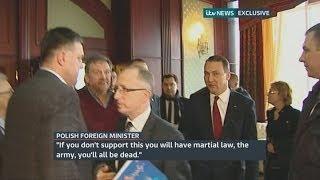 Ukraine protests: Polish minister Radoslaw Sikorski warns protest leader "you'll all be dead"