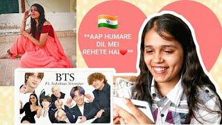 Indian Reacting To BTS Speaking Hindi + Learning Khattak for the First Time ( Vlog ) | Vibs World