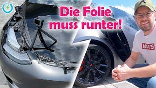 Die Folie musste runter: Autofolie entfernen: Tesla Model 3 Folierung | Vollfolierung abziehen