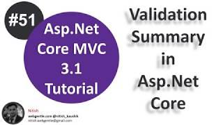 (#51) Validation summary (asp-validation-summary attribute) in asp.net core | Asp.Net Core tutorial