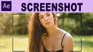 Screenshot or Export frame as an Image - Adobe After Effects Tutorial