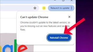 Can't Update Chrome - Chrome Couldn't Update To The  Latest Version