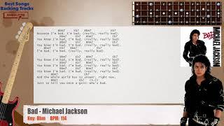  Bad - Michael Jackson Bass Backing Track with chords and lyrics