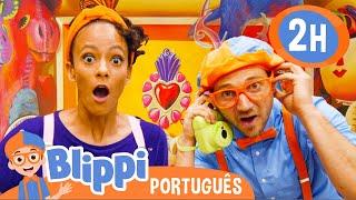 Blippi e Meekah Entram no Mundo das Ilusões! | 2 HORAS DO BLIPPI! | Vídeos Educativos para Crianças