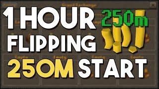 Flipping High Volume/High Margin Items with 250M! - A 1 Hour Flipping Challenge! [OSRS]