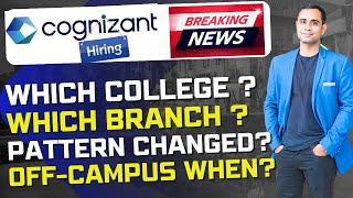 Cognizant Biggest On-Campus Hiring| Which College, Branch, Syllabus, pattern