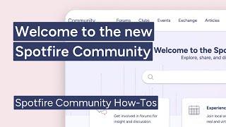 Top 5 features of the Spotfire Community