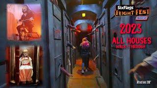 FRIGHT FEST 2023 - ALL Haunted Houses Walk-through | SAW X & The Conjuring | SIX FLAGS