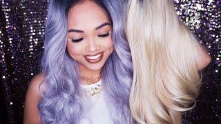 EBAY WIGS (silver and blonde) ANANGEL HAIR First Impression Review | CookieChipIry