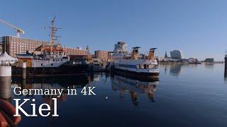 【4K】Deutschland - Kiel: Vom Norwegen Kai zum Hauptbahnhof, Holsten-Strasse, Rathaus und Kiellinie