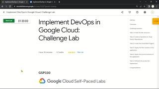 Implement DevOps in Google Cloud: Challenge Lab | GSP330 | Solution