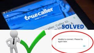 Truecaller 'Unable to Connect Problem' Fixed/Solved [Urdu/Hindi] | Please Try Again Error Truecaller