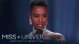 The winning answer of Miss Universe 2019 Zozibini Tunzi | Miss Universe 2019