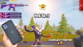 iPhone 12 pubg test 4k+60FPS Zero lag with screen Recording  Pubg test in 2024 ios 18.1 New update