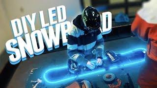 DIY LIGHT UP SNOWBOARD!! (Solar RGB Leds)