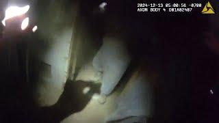 Cop Yanks Metal Door Open to Save Man From Burning House