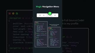  Magic Navigation Menu - Sleek and Animated Design ||#shorts #navbaranimation #js #reactjs #web3