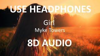 Myke Towers - Girl ( 8D Audio ) 