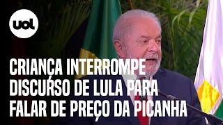 Lula é interrompido por criança durante discurso em Itaipu: 'Caiu o preço da picanha'