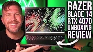 Razer Blade 14 Unboxing Review! RTX 4070 10+ Game Benchmarks, Display, Speaker, Thermals, Fan Noise!