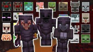 NETHERITE PIGLIN BRUTE, VINDICATOR AND WITHER SKELETON VS 20 OF EVERY MOB | MINECRAFT