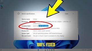 Fix All RAM Not Fully Usable in Windows 11 / 10 / 8 / 7 | How To Make Installed ram full usable % 