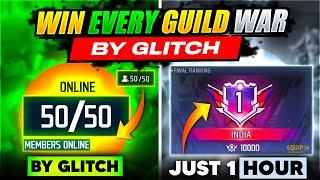 WIN EVERY GUILD WAR MATCH BY GLITCH TOP 1 INDIA IN 3 HOUR || FREE FIRE 