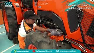 Mengganti Oli Mesin dan Saringan Oli Mesin,  Traktor Kubota L3218, Kubota L4018 , Kubota L5018
