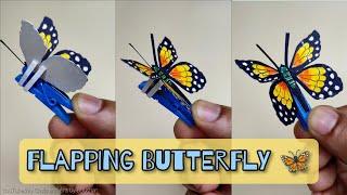 Butterfly Automaton| DIY Handmade flapping butterfly on paper clip project