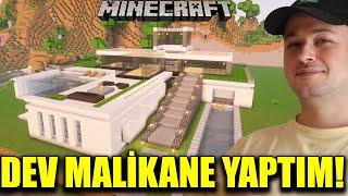 24 SAATTE DENİZE SIFIR DEV LÜKS MALİKANE YAPTIM! (SİNEMA SALONLU KÖPRÜ MANZARALI) Minecraft #41