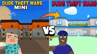 DUDE THEFT WARS POLICE STATION VS DUDE THEFT WARS MINI POLICE STATION POLICE  |