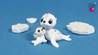 WHITE SEAL - FOCZKA - tutorial polymer clay modelina