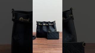 LV Bundle Black Monogram M47209 #lv #lvlover #lvaddict #bucketbag #totebag #leather #ytshorts