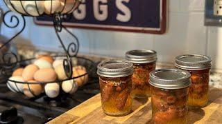 Small Batch Canning | PICKLED SMOKED SAUSAGE - No canner required!! #canning #homesteading