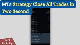 MT5 Strategy Close All Trades in Two Second