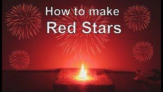 How to Make Red Firework Stars at Home -  DIY Red Firework