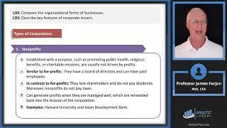 Organization Forms, Corporate Issuer Features, and Ownership (2024/25 CFA® Level I Exam – CI – LM1)