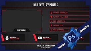 Tuto photoshop création overlay twitch cam labels stream panels
