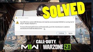 (SOLVED) Modern Warfare 2 GPU Driver Version Error | Driver Does Not Meet Minimum Requirements