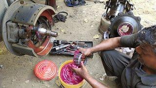 Truck rear wheel hub greasing | Indian truck mechanics