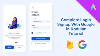 How to create Complete Login Signup system With Firebase+Google Sign in method in kodular with AIA