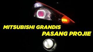 Pemasangan Projie Biled AES WST Blue Lens Di Mobil Mitsubishi Grandis Plus Foglamp dan DRL Alis