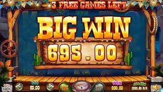 Spin Nachos slot 96.23% RTP (Felix Gaming)- 15 Free Games with Stacked Wilds and Big Win