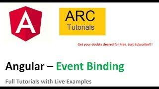 Angular Tutorial For Beginners - Angular Event Binding | Angular Data Binding Tutorial