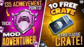 Trick ! Get Free Achievement Points | Free Classic Crates | Mod Adventure Achievement|PUBGM