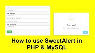 How to use SweetAlert in website using PHP & MySQL with Source Code || JavaScript SweetAlert