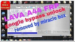 lava a44 frp - remove unlock - a44 gmail account - reset frp by miracle box