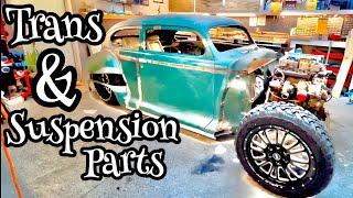 ️ Transmission & Front Suspension First Glance  Chopped 49 Plymouth Episode 64