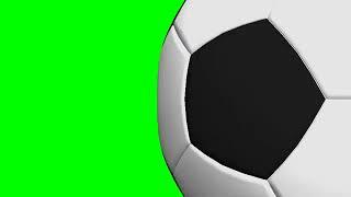 green screen transition soccer ball on a green background footage chroma key